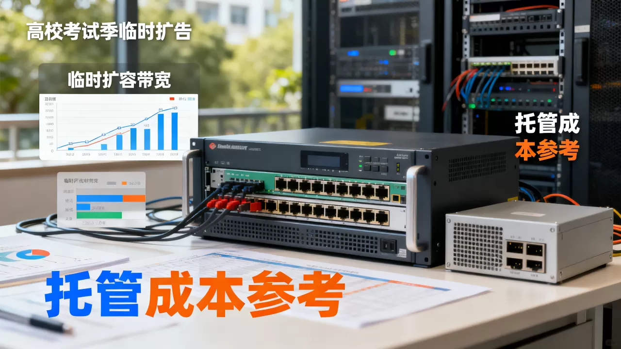高校考试季临时扩容带宽的托管成本参考