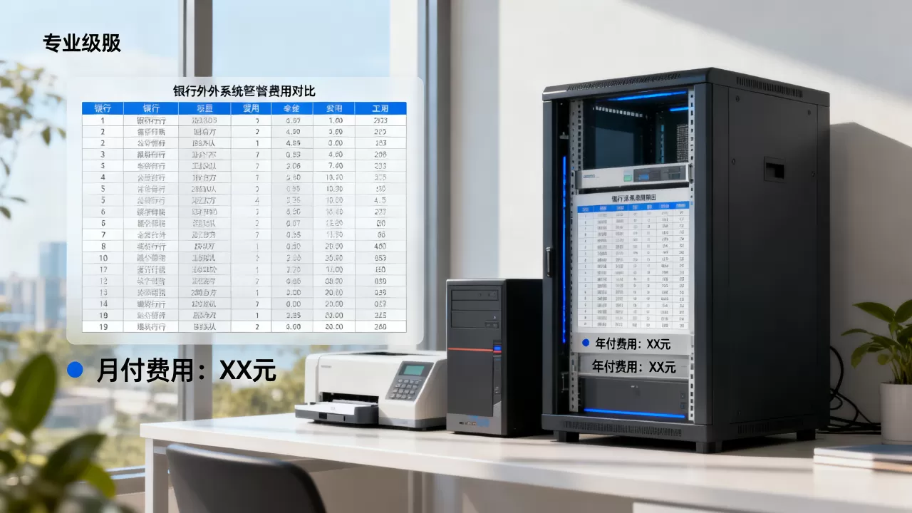 银行外围系统托管月付年付费用对比