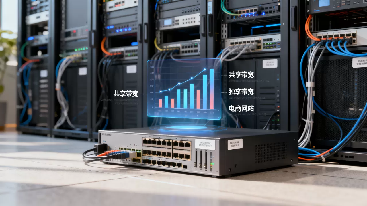 电商网站的共享带宽和独享带宽应该怎么选，有何区别