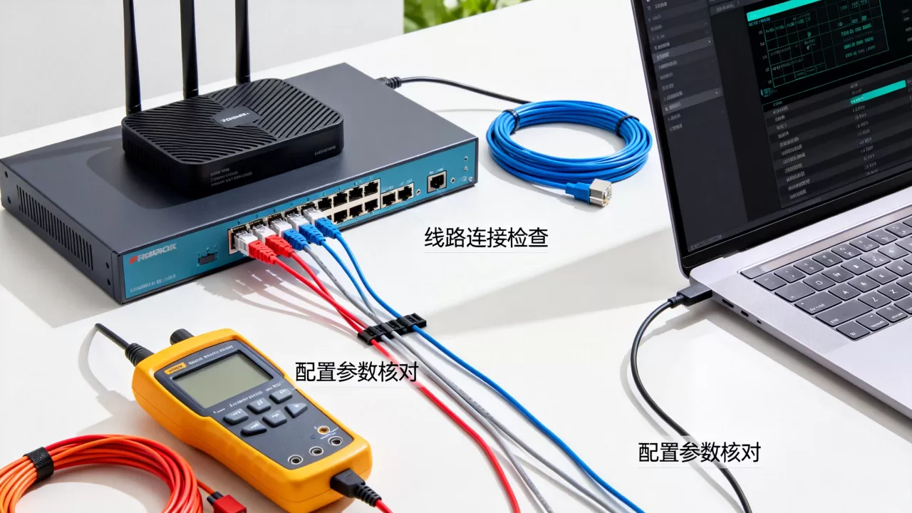 如何验收时区分线路问题与配置问题，网络故障排查方法