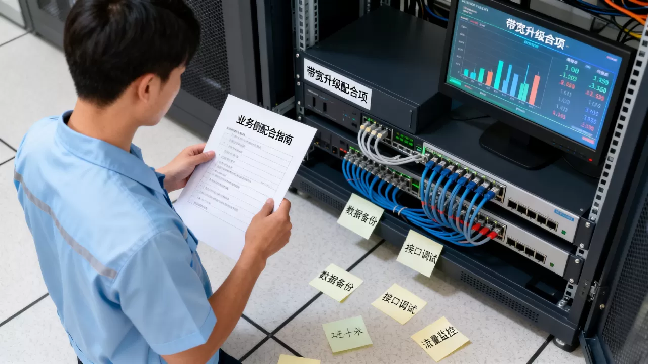 大带宽升级过程里业务侧需要配合什么?带宽升级业务配合项有哪些? 大带宽升级过程里业务侧需要配合什么?带宽升级业务配合项有哪些?