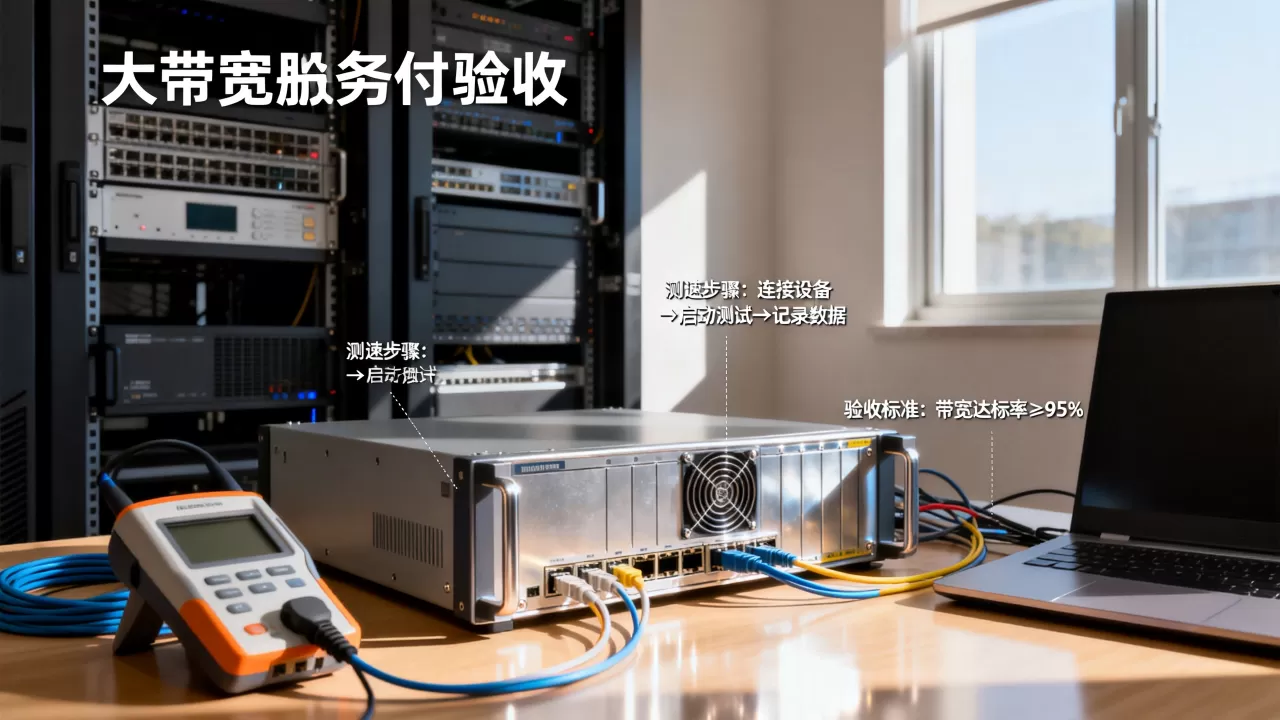 大带宽服务器交付时怎么验收带宽？测速方法和验收标准是什么？