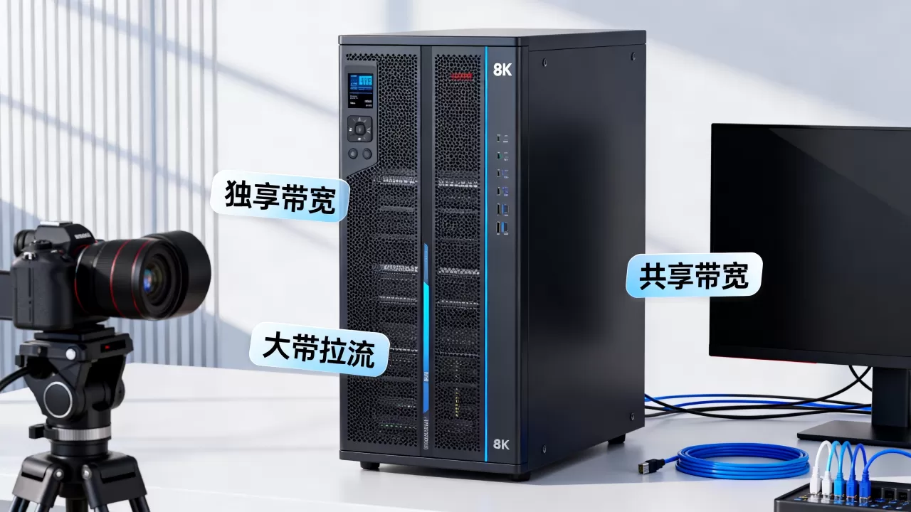 大带宽服务器跑直播拉流独享和共享有何区别？独享带宽更稳定吗？