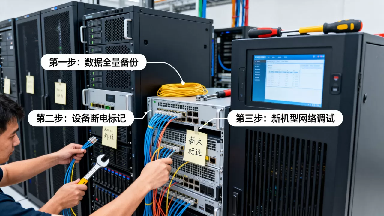 老机房迁到大带宽机型的切换顺序是什么,迁移时如何避免中断? 老机房迁到大带宽机型的切换顺序是什么,迁移时如何避免中断?