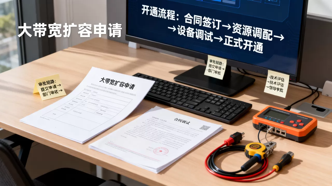 大带宽扩容的审批链路与开通流程是什么?怎么申请? 大带宽扩容的审批链路与开通流程是什么?怎么申请?