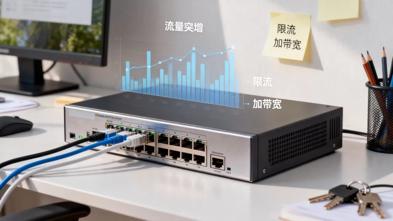 流量突增时先限流还是先加带宽，带宽不够怎么办？