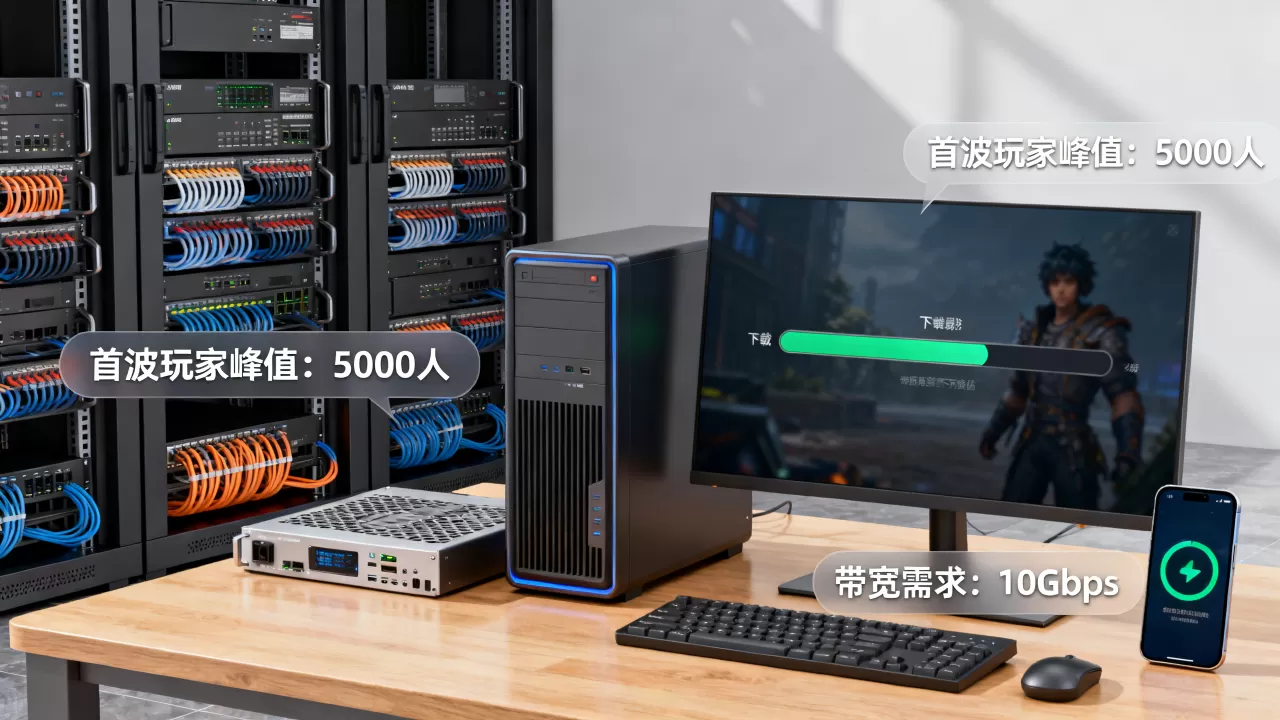 游戏开服首波玩家的大带宽下载预估 游戏开服首波玩家的大带宽下载预估