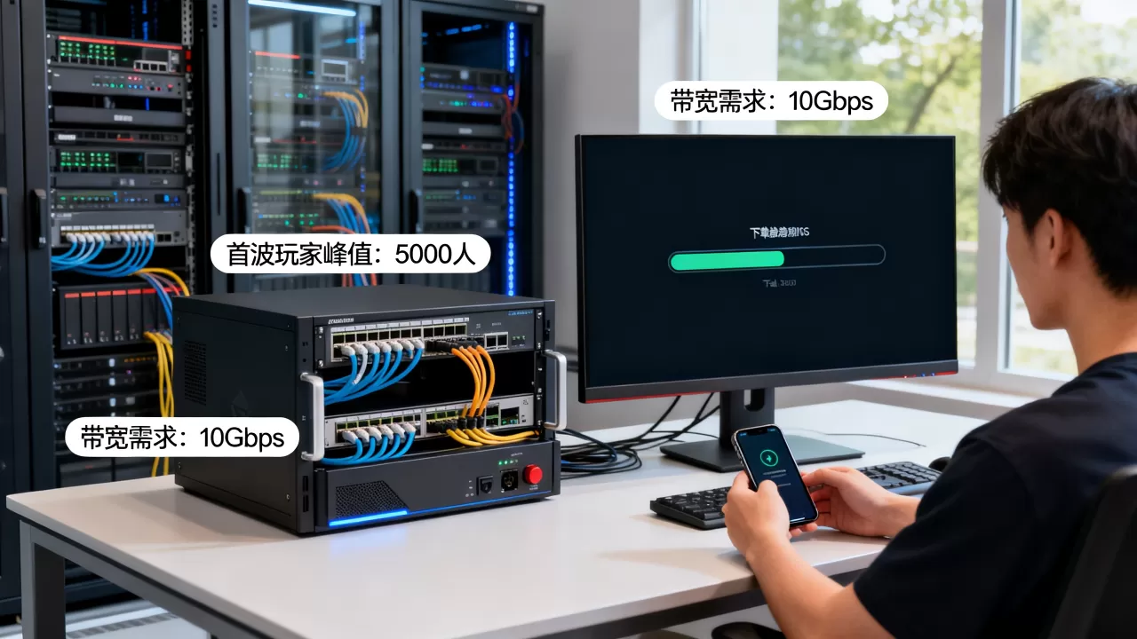 游戏开服首波玩家的大带宽下载预估 游戏开服首波玩家的大带宽下载预估