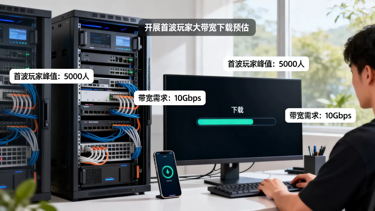 游戏开服首波玩家的大带宽下载预估 游戏开服首波玩家的大带宽下载预估