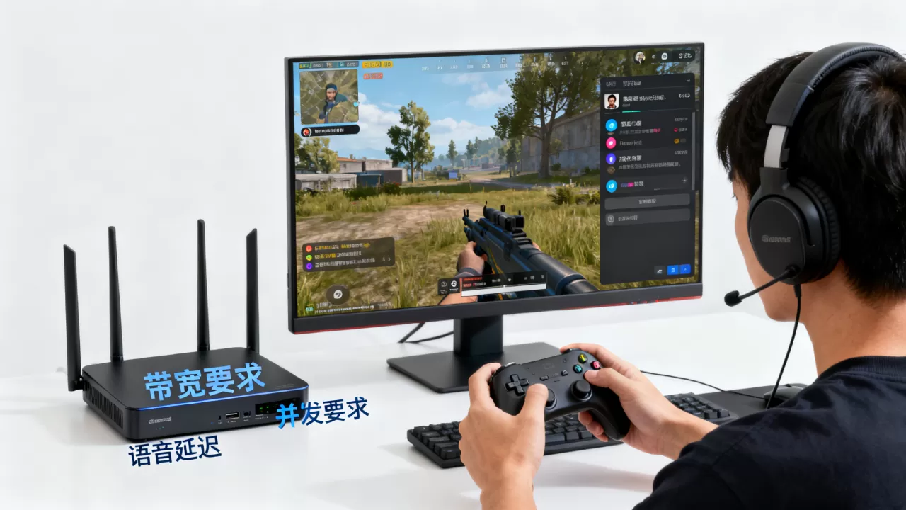 游戏内置语音对带宽和并发的要求是什么？语音延迟高吗？