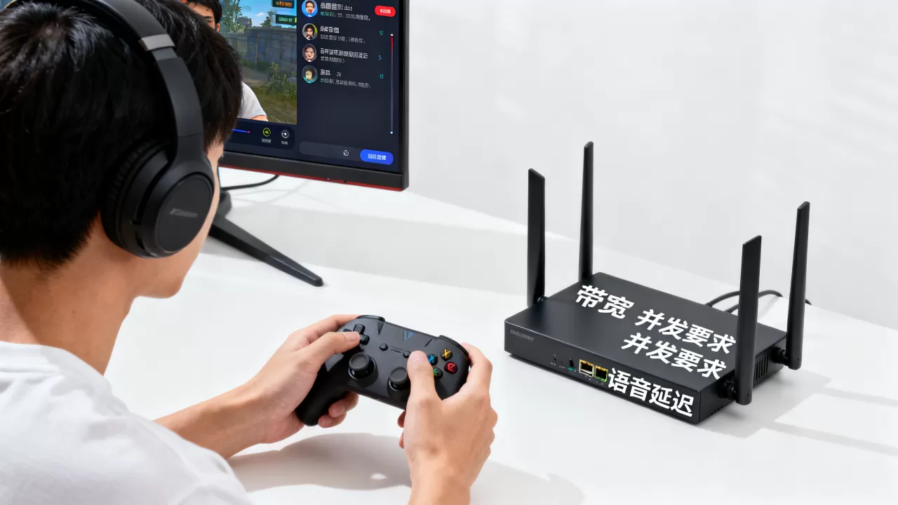 游戏内置语音对带宽和并发的要求是什么？语音延迟高吗？
