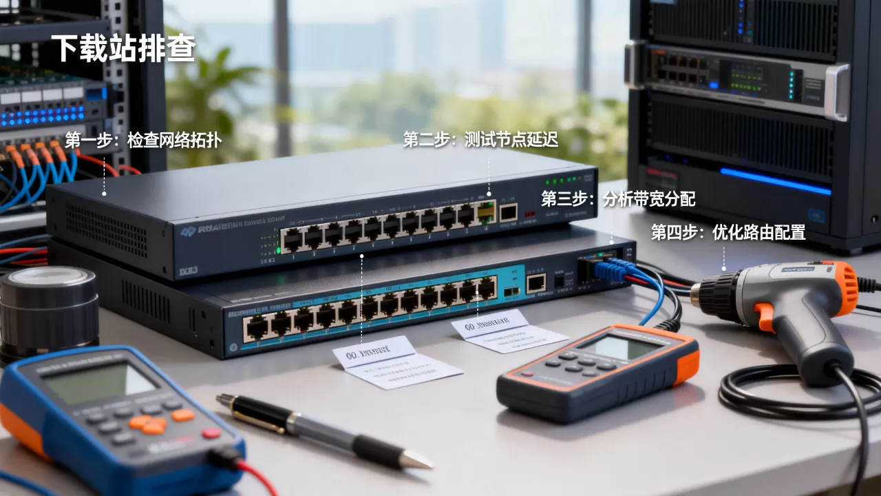 下载站大带宽跑满但用户仍慢的排查顺序 下载站大带宽跑满但用户仍慢的排查顺序