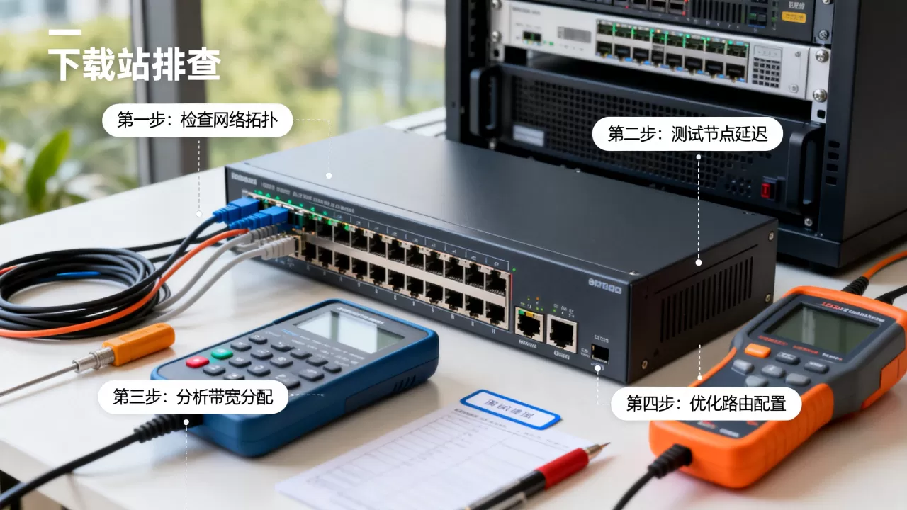 下载站大带宽跑满但用户仍慢的排查顺序 下载站大带宽跑满但用户仍慢的排查顺序
