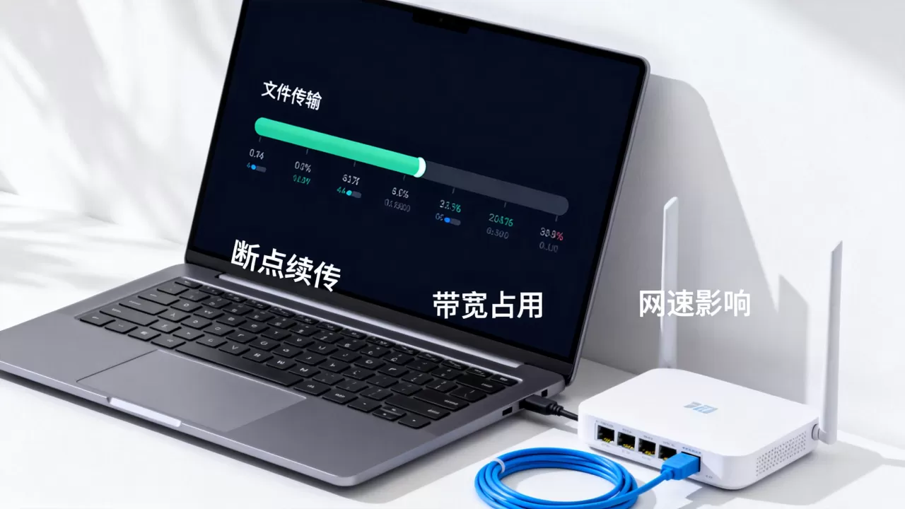 大文件断点续传会不会额外吃掉带宽，断点续传影响网速吗