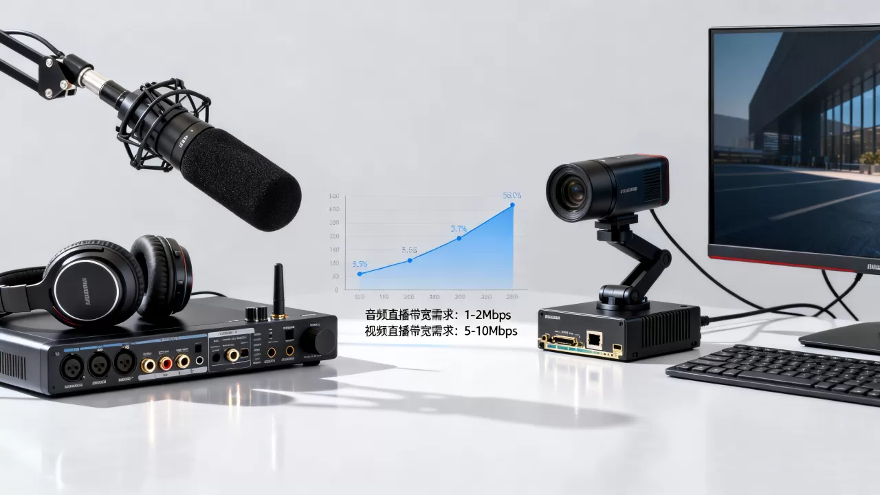 音频直播和视频直播哪个更耗带宽?大带宽需求对比 音频直播和视频直播哪个更耗带宽?大带宽需求对比