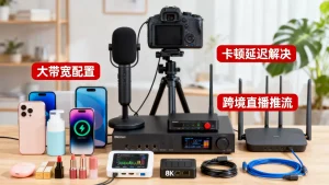 跨境带货直播推流大带宽怎么配才稳，推流卡顿延迟高如何解决