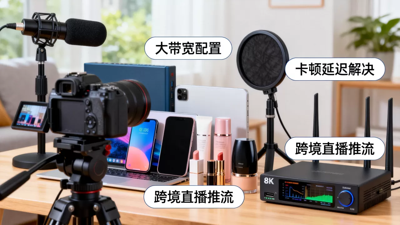 跨境带货直播推流大带宽怎么配才稳,推流卡顿延迟高如何解决 跨境带货直播推流大带宽怎么配才稳,推流卡顿延迟高如何解决