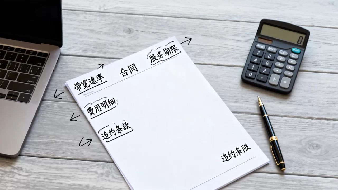 签大带宽合同前要确认哪些问题，需要注意什么？