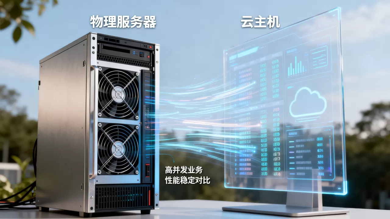 高并发业务该选物理服务器还是云主机，哪个性能更稳定？