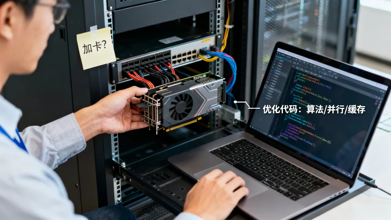 算力不够先加卡还是先优化代码?提升算力效果怎么做,优化代码能从哪些方面入手 算力不够先加卡还是先优化代码?提升算力效果怎么做,优化代码能从哪些方面入手