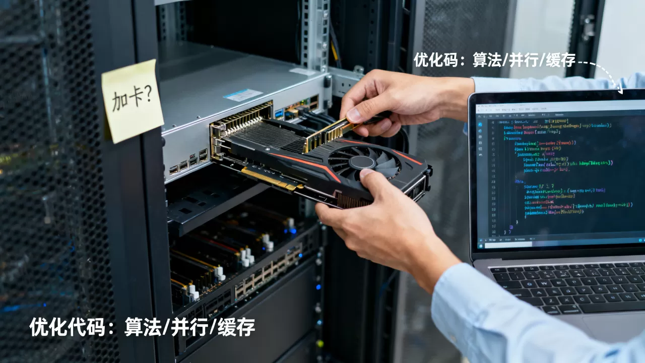算力不够先加卡还是先优化代码?提升算力效果怎么做,优化代码能从哪些方面入手 算力不够先加卡还是先优化代码?提升算力效果怎么做,优化代码能从哪些方面入手