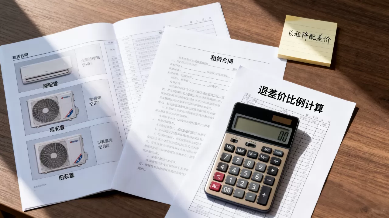 长租期间降配能退一部分差价吗，退差价比例怎么算