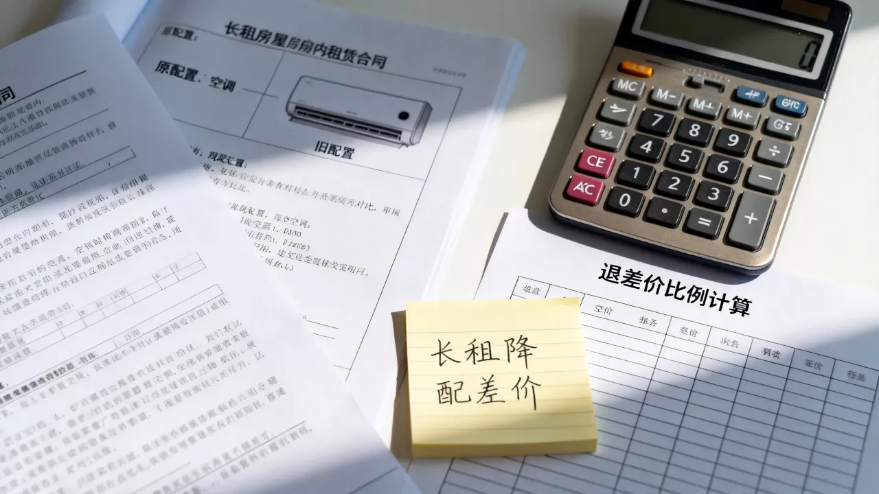 长租期间降配能退一部分差价吗，退差价比例怎么算