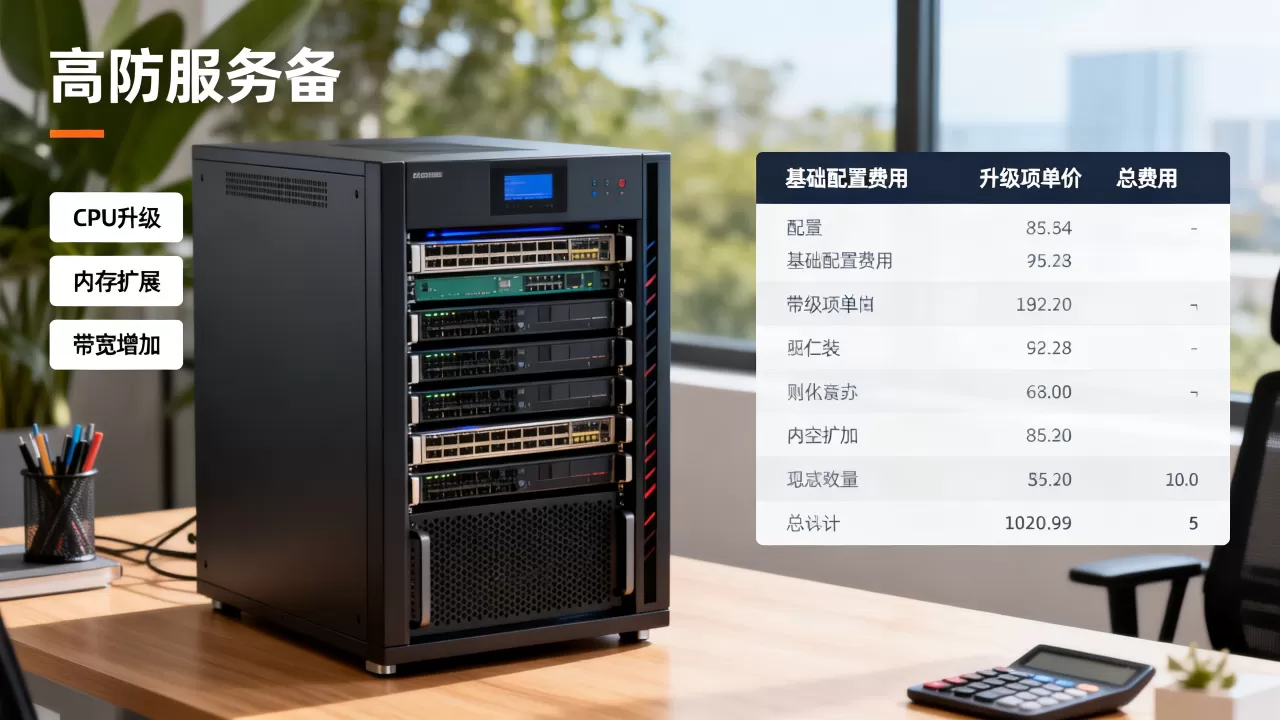 高防服务器升级配置费用怎么算？高防服务器升级配置价格明细