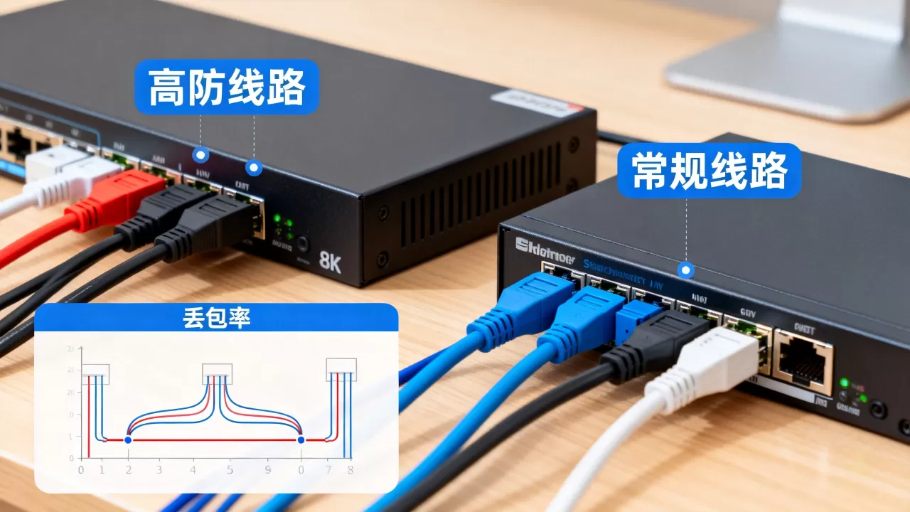 高防线路与常规线路的丢包差异解析,为什么高防线路丢包率更低? 高防线路与常规线路的丢包差异解析,为什么高防线路丢包率更低?