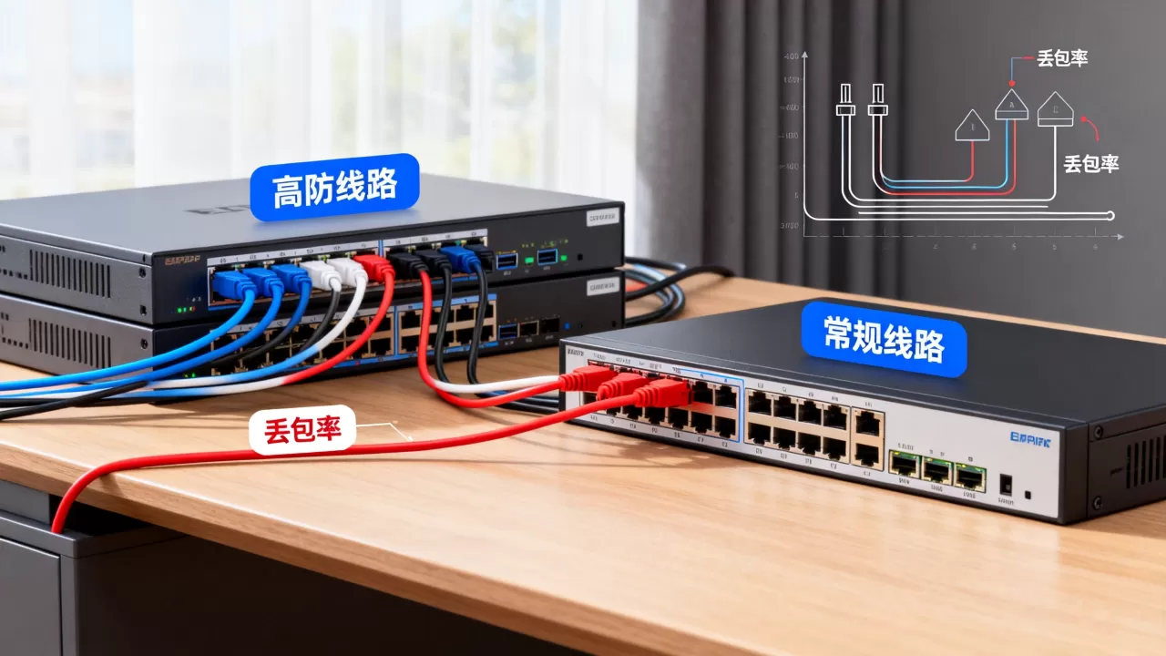 高防线路与常规线路的丢包差异解析,为什么高防线路丢包率更低? 高防线路与常规线路的丢包差异解析,为什么高防线路丢包率更低?