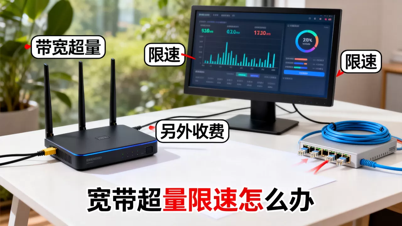 带宽超量之后是限速还是另外收费，宽带超量限速怎么办