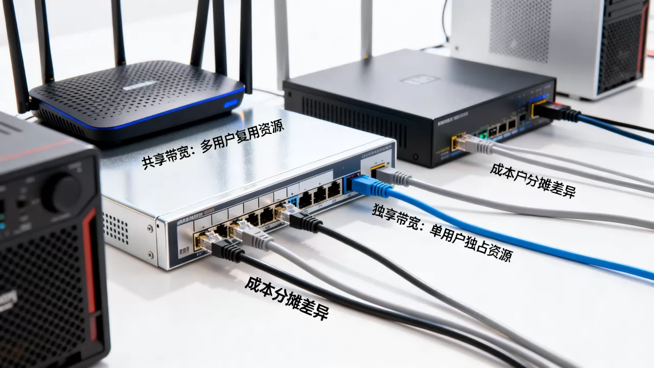 共享带宽为什么比独享带宽便宜,价格差异原因解析 共享带宽为什么比独享带宽便宜,价格差异原因解析