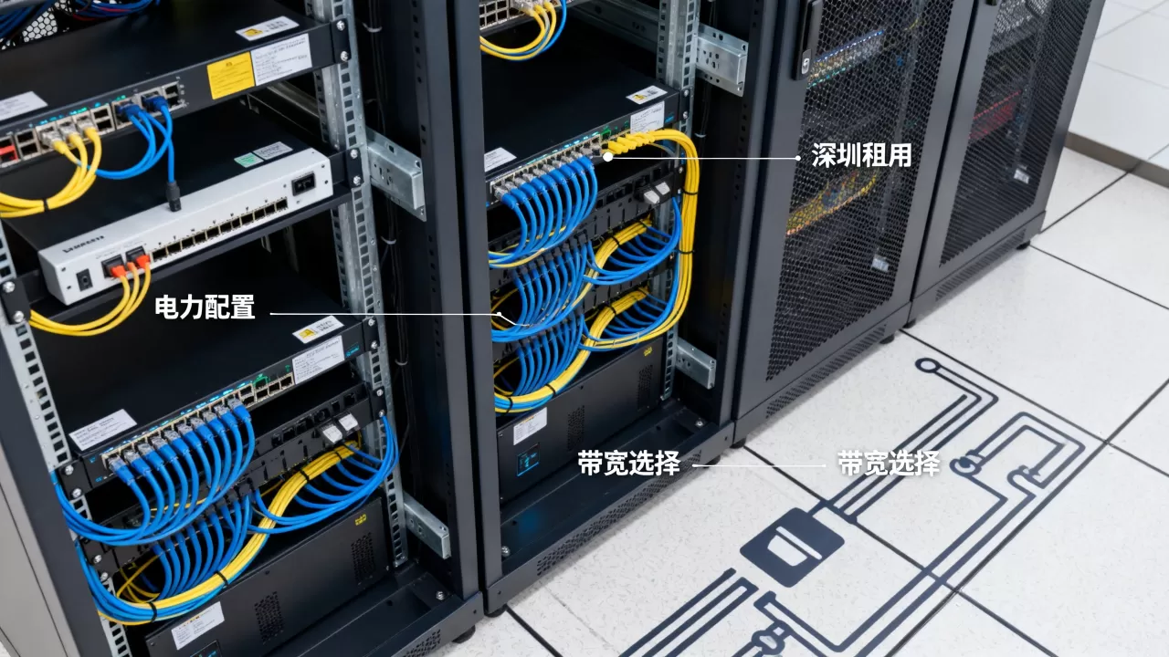 深圳租用机柜电力带宽怎么配？机柜租用电力配置与带宽选择技巧