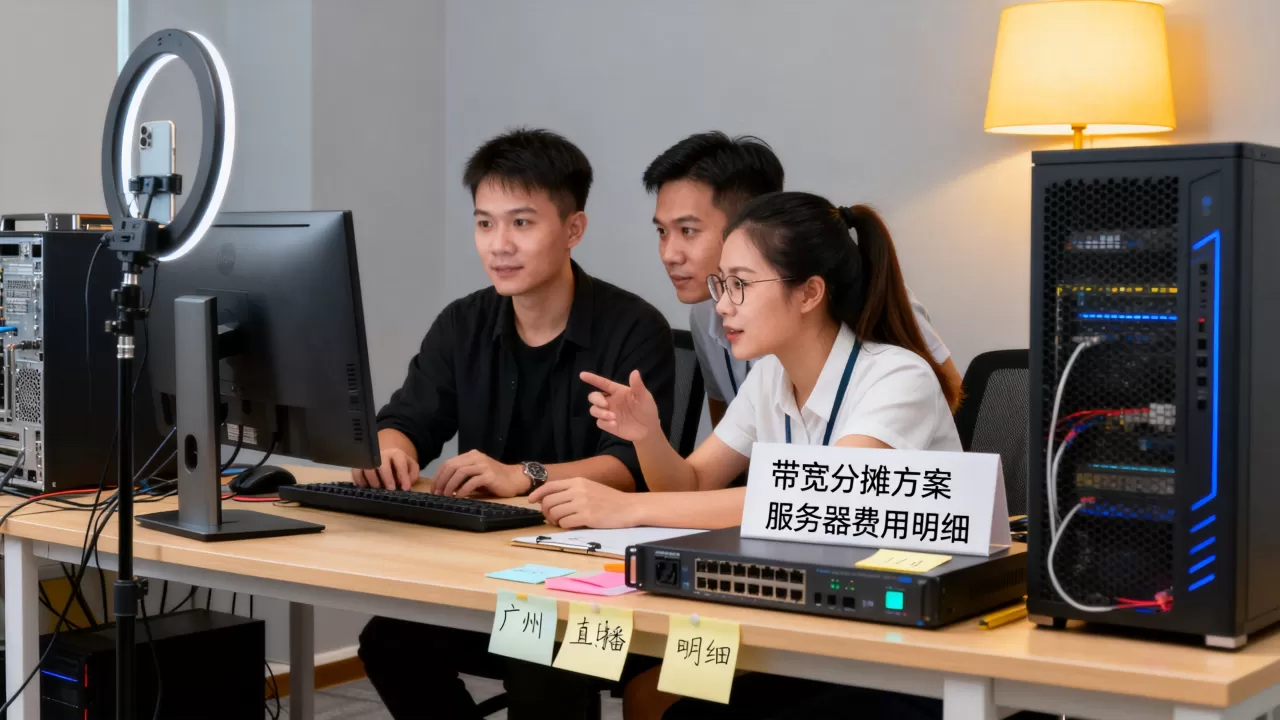 广州直播电商团队带宽与服务器费用如何分摊？广州直播成本经验。