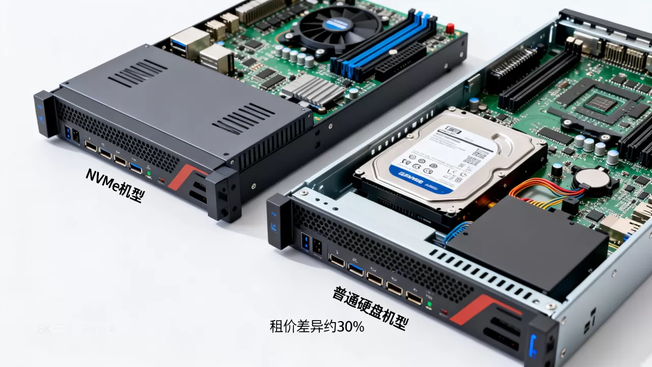NVMe机型和普通硬盘机型租价差异大吗？云服务器价格相差多少？