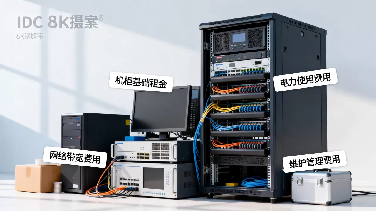 广州IDC机柜租用的月租费用主要由哪几个部分构成，机柜租赁价格明细表
