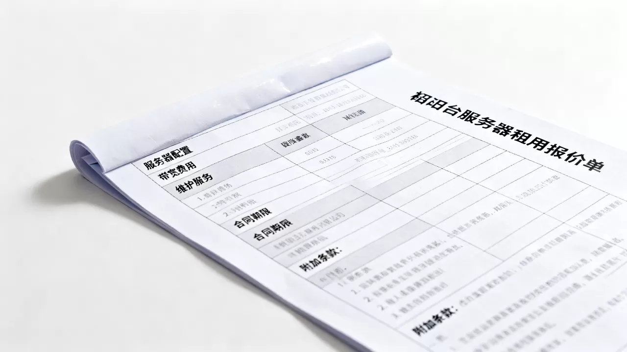 烟台服务器租用报价单里哪些条目需要在签约前确认
