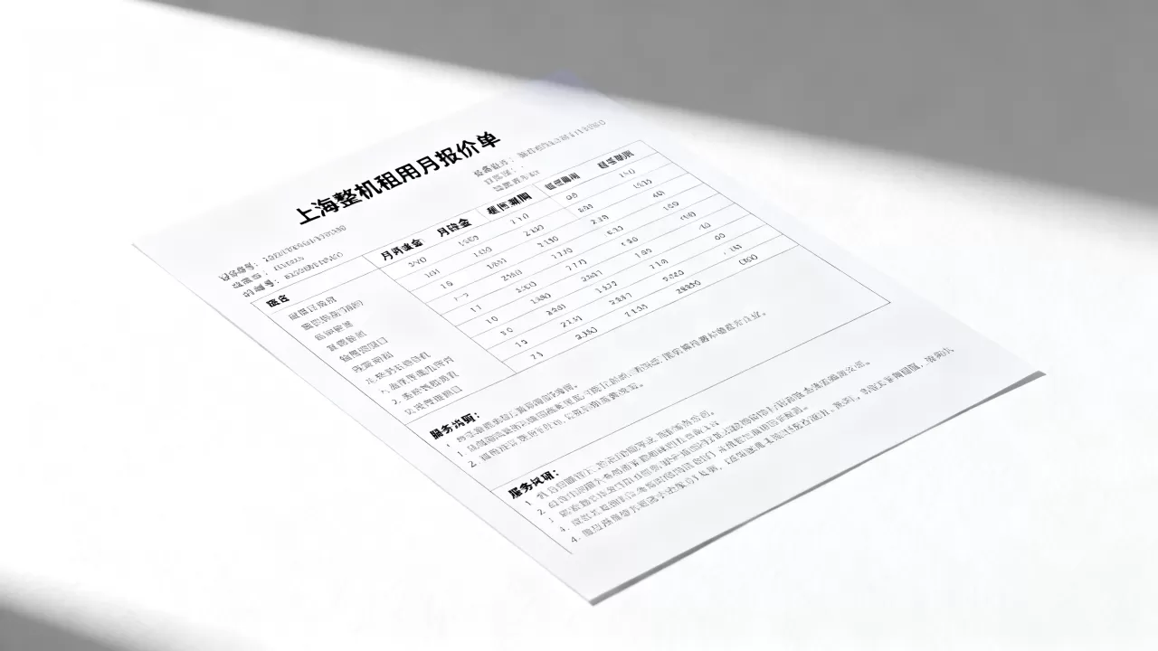 上海整机租用月报价单一般包含什么 上海整机租用月报价单一般包含什么