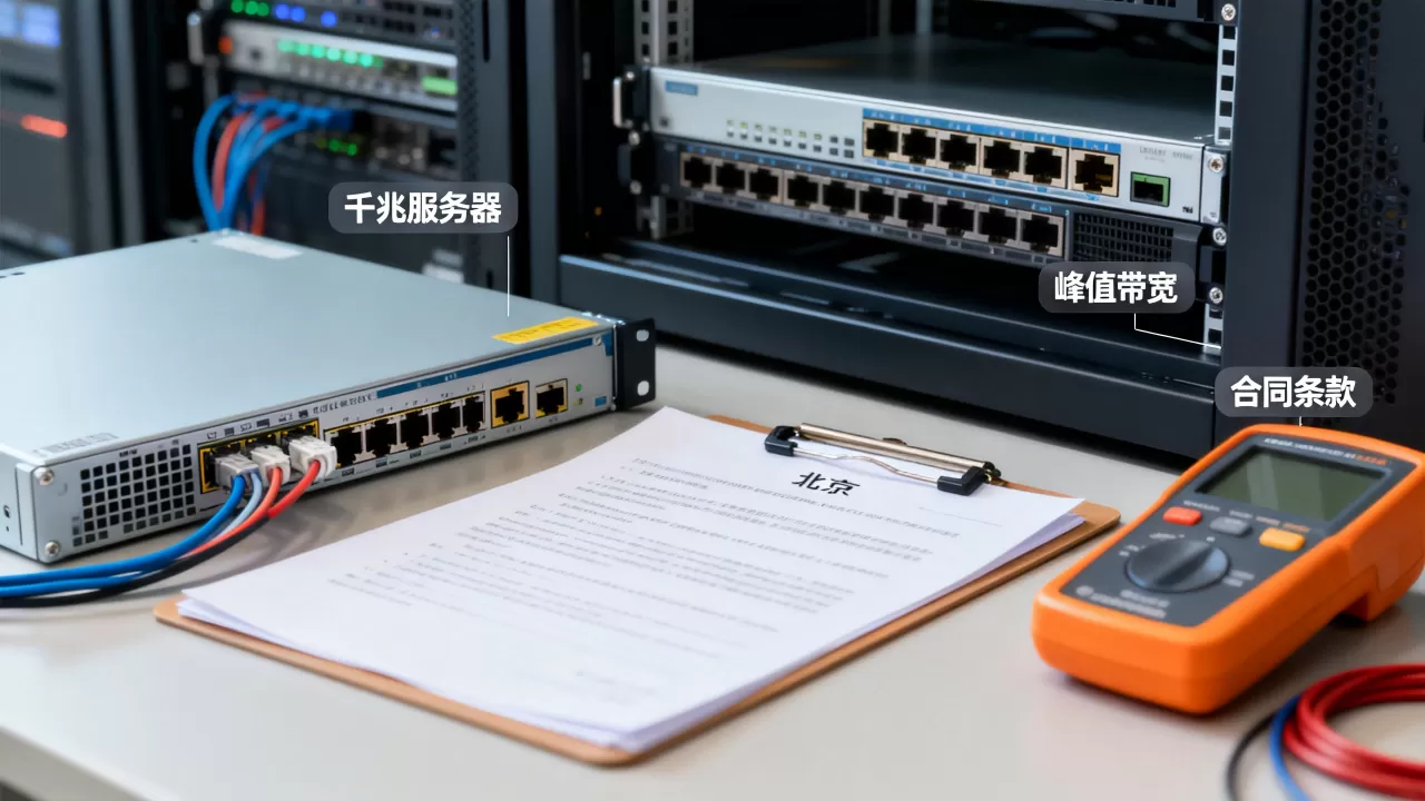 北京千兆服务器怎么租，峰值带宽合同怎么约定？