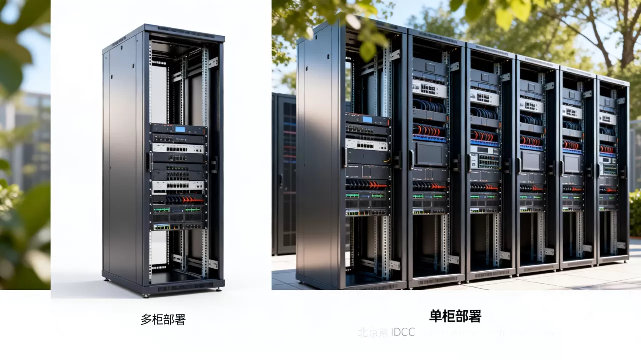 北京IDC机柜选型时单柜部署与多柜部署的差别在哪，单柜和多柜部署哪个更划算