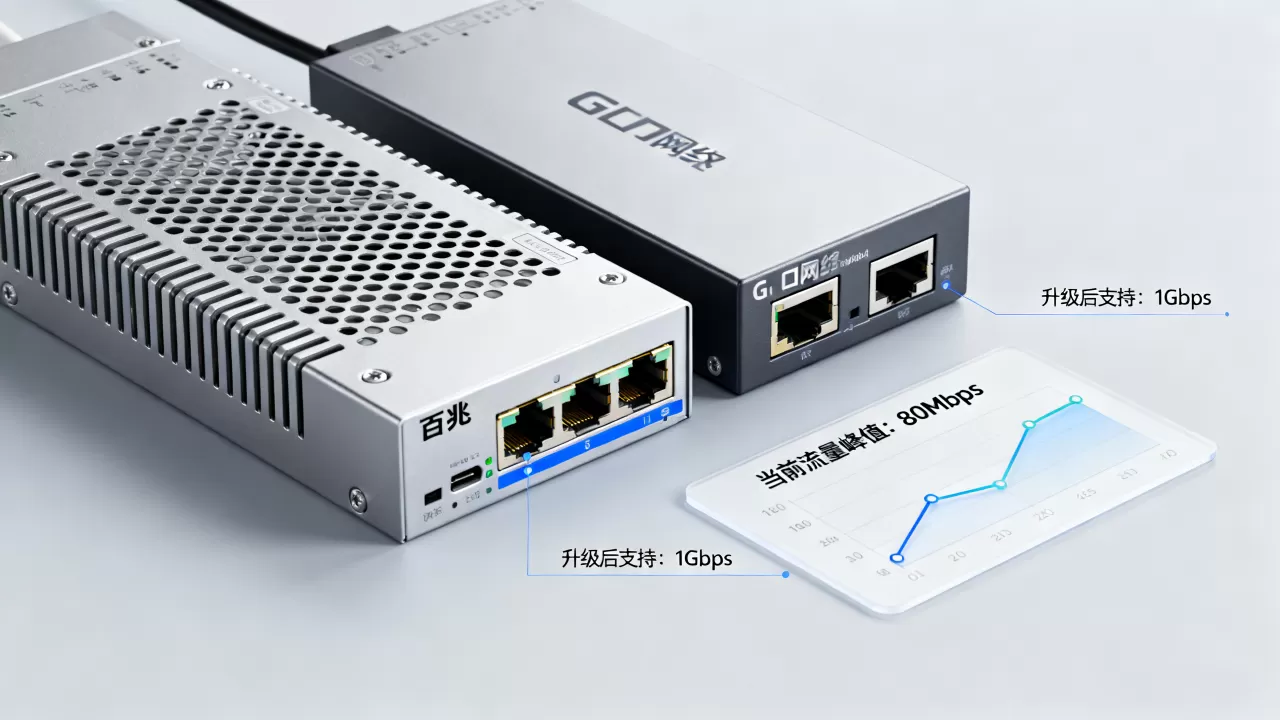 业务从百兆升级到G口的时机怎么把握，什么时候升级千兆最合适