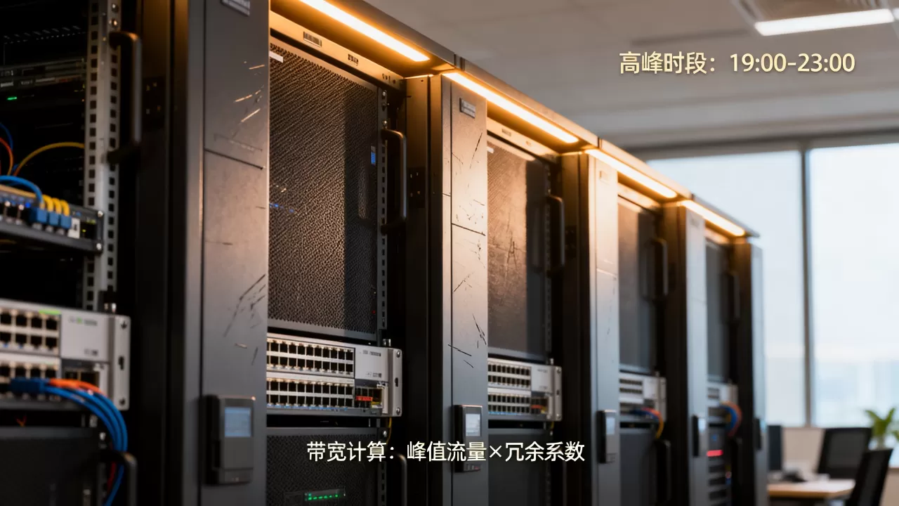 业务高峰集中在晚间该按什么定带宽，晚间带宽如何计算才不浪费？