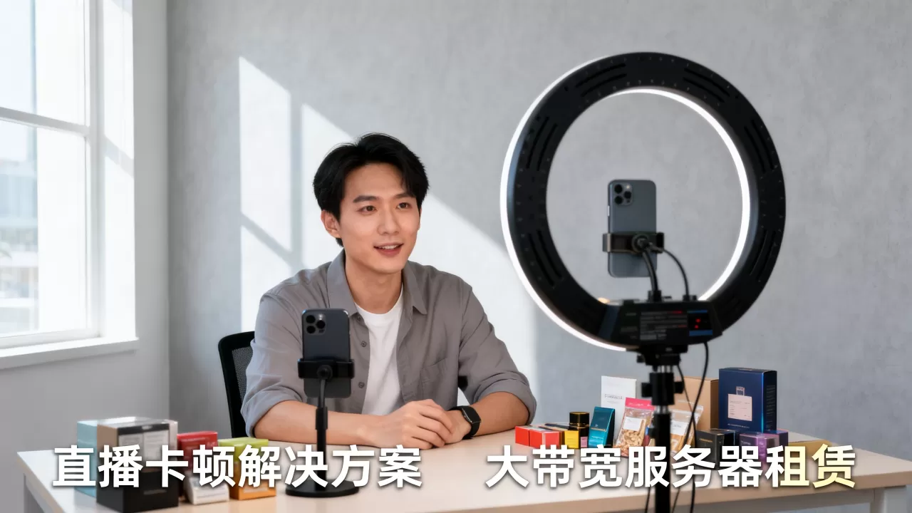 广州直播带货画面卡顿怎么办，大带宽服务器怎么租？