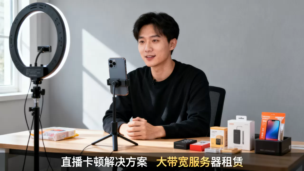 广州直播带货画面卡顿怎么办，大带宽服务器怎么租？