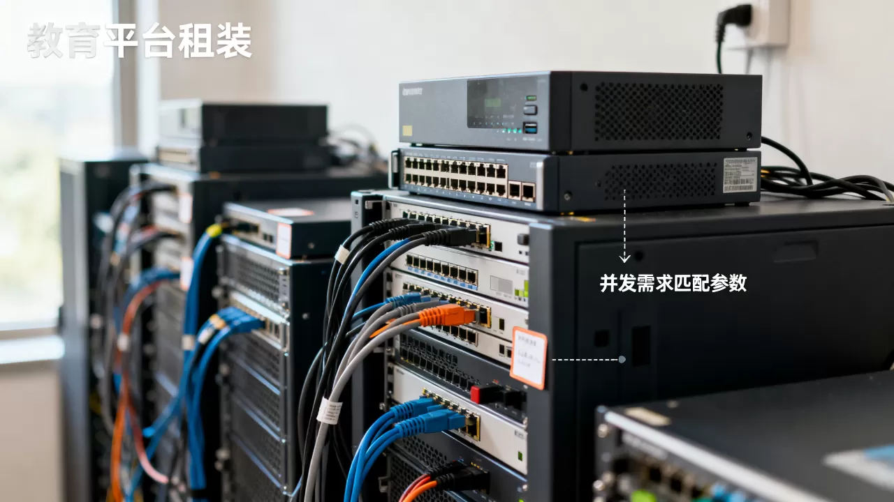 北京教育平台租服务器怎么匹配并发需求