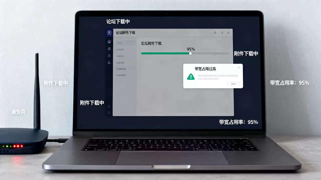 论坛附件下载把带宽占满怎么办