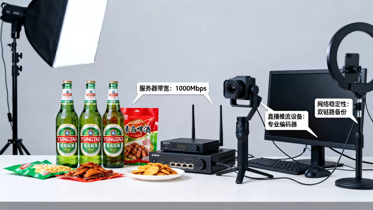 青岛啤酒食品直播带货-大带宽配置清单 青岛啤酒食品直播带货-大带宽配置清单