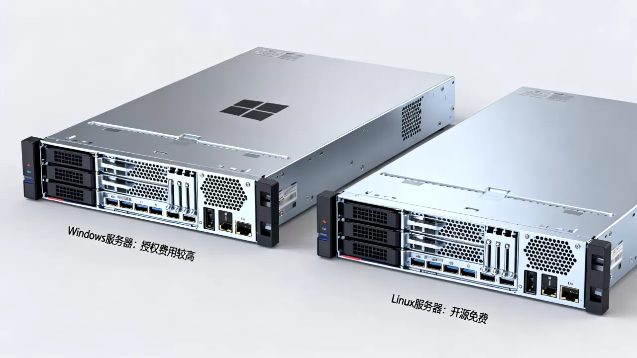租Windows服务器和Linux服务器的费用差在哪里，服务器租用价格为何不同