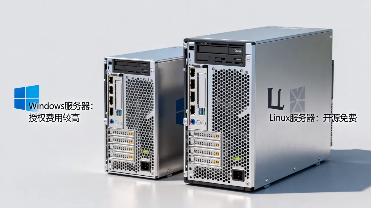 租Windows服务器和Linux服务器的费用差在哪里，服务器租用价格为何不同