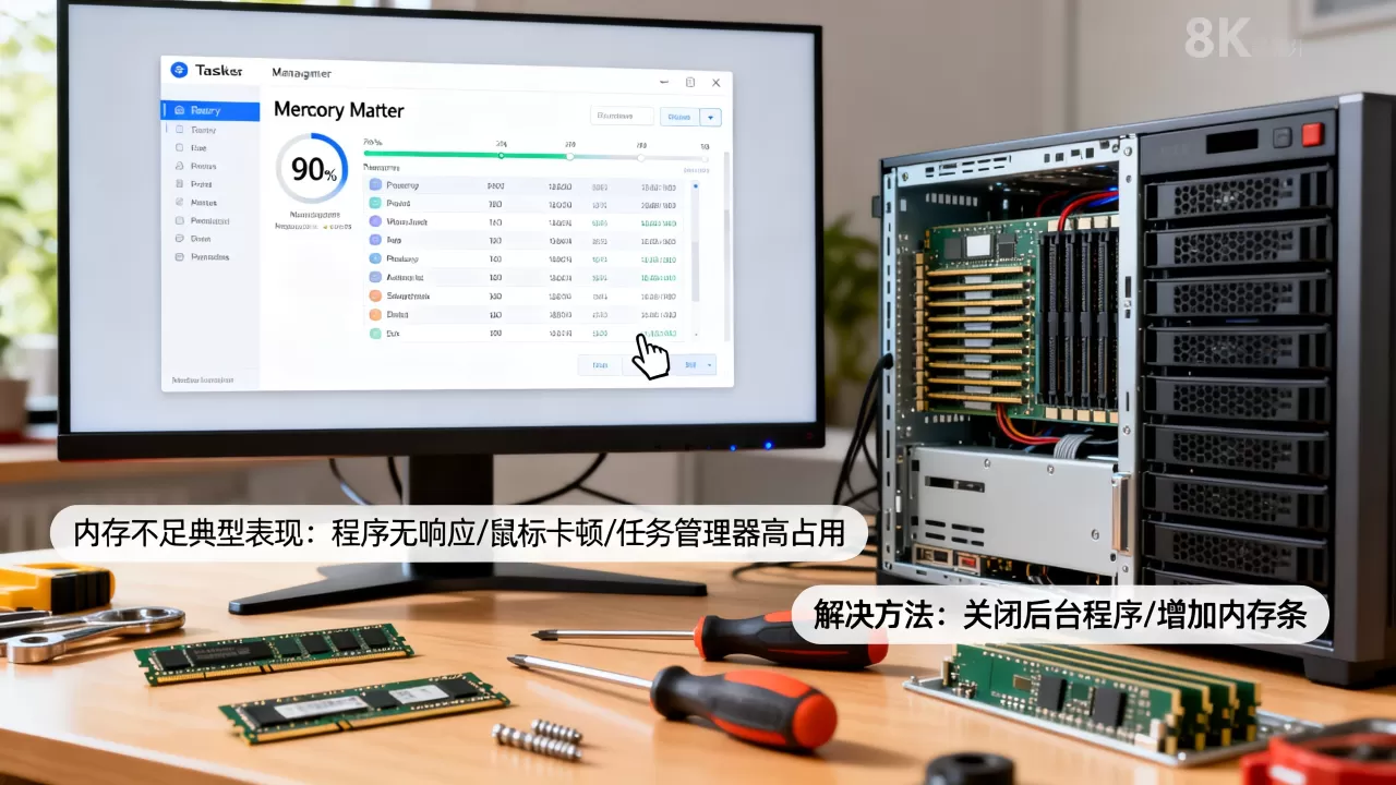 服务器内存不够用时的几种典型表现,电脑卡顿反应慢怎么办? 服务器内存不够用时的几种典型表现,电脑卡顿反应慢怎么办?